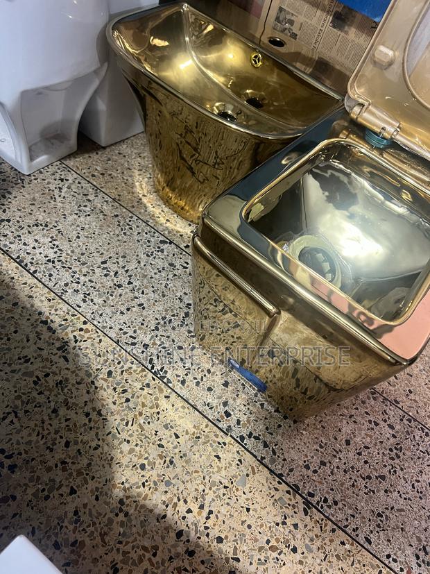Gold Water Closet With Basin · Photo 3