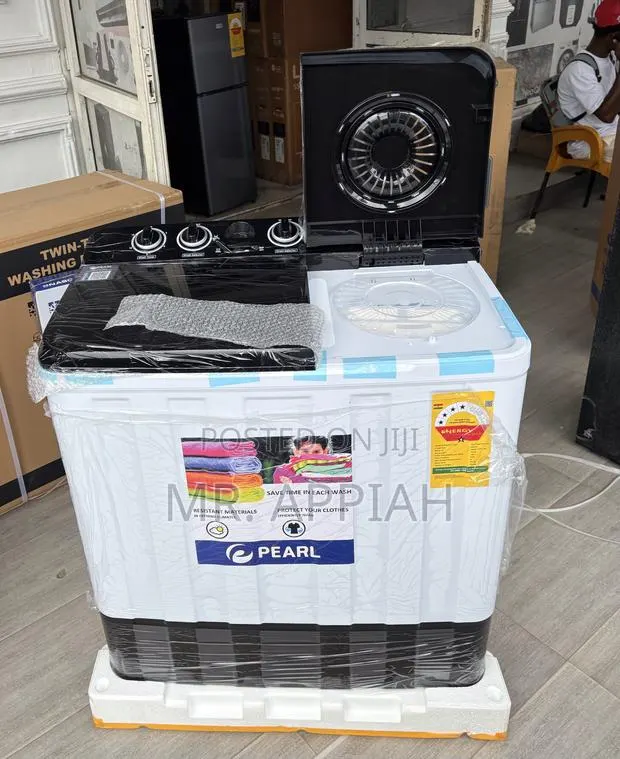 Choose Affordable Pearl 12kg Washing Machine(Spin Dry)Black/White · Photo 1