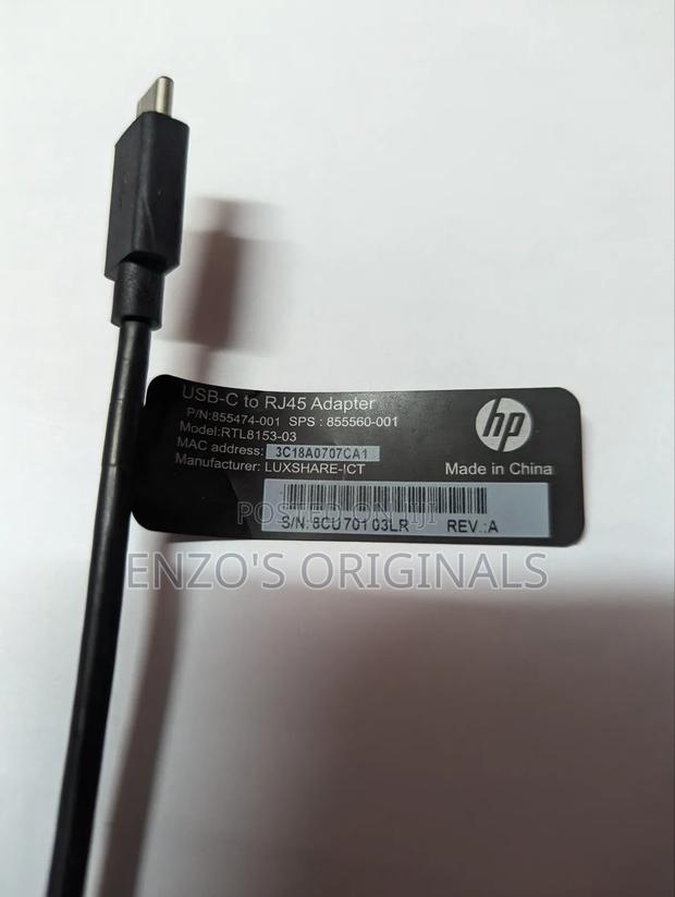 Oem Original Usb-C to Lan Network Rj45 Adapter Hp Brand · Photo 3