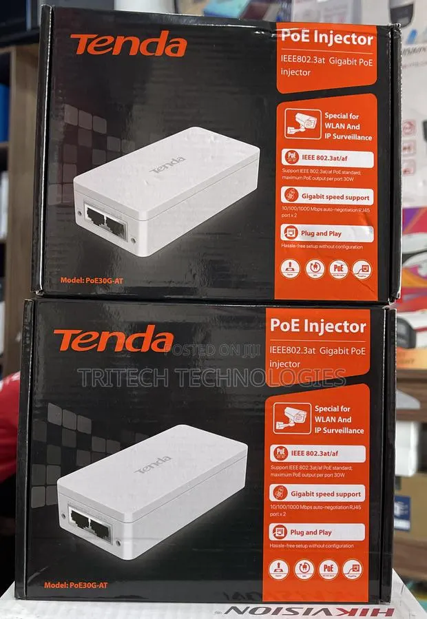 Tenda Poe Injector 48v Gigabit Poe Poe30g-At · Photo 1