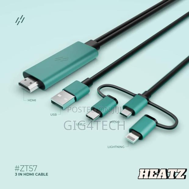 Heatz Zt57 3in1 Usb to Hdmi HDTV Cable · Photo 1