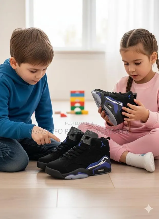 Quality Kids Nike Jordan Sneakers Black · Photo 1