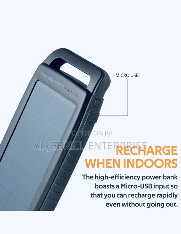 Promate Solarbank 20 Powerbank + 2.1A USB Port Led Light · Photo 3