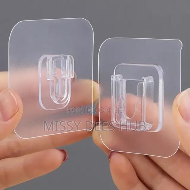 Multifunctional Double-Sided Adhesive Wall Hooks - 10pcs · Photo 1