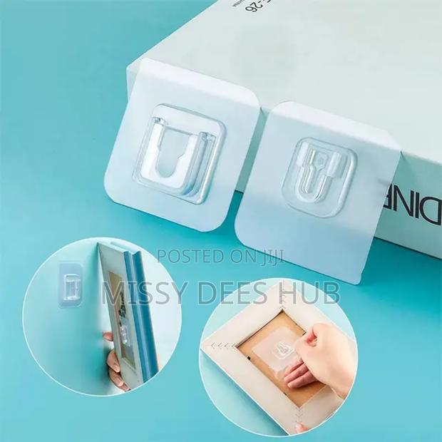 Multifunctional Double-Sided Adhesive Wall Hooks - 10pcs · Photo 3