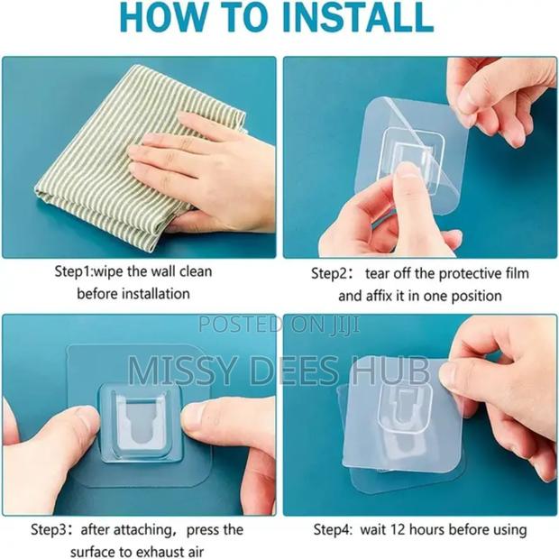 Multifunctional Double-Sided Adhesive Wall Hooks - 10pcs · Photo 6