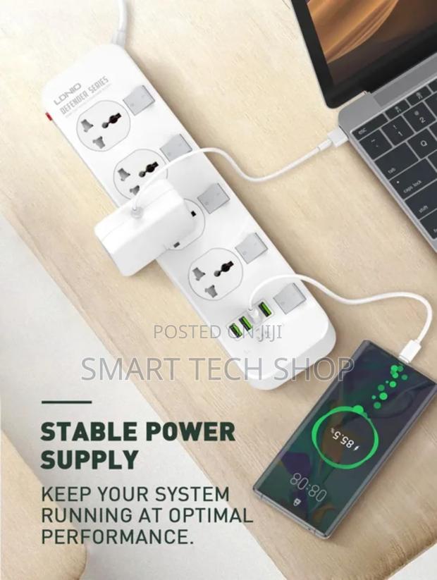 Ldnio Surge Protector 4 Outlets Power Strip With 4 Usb 2m · Photo 3