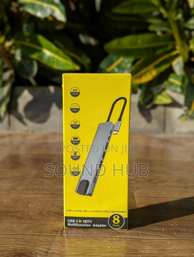8 in 1 87w Type-C to Pd+Usb3.0x2+Sd+Tf+Hdmi+Rj45+Type-C Dock · Photo 3