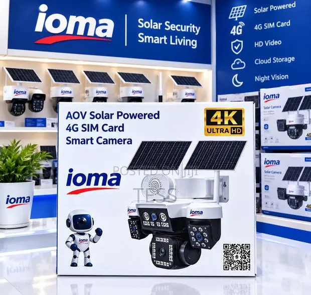Solar 4G Sim Camera 4 Lens AOV 2 Way Talk Auto Human Tracking · Photo 1