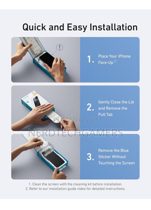 Anker Easy Fit HD Screen Protector, for iPhone 16 Pro Max · Photo 6