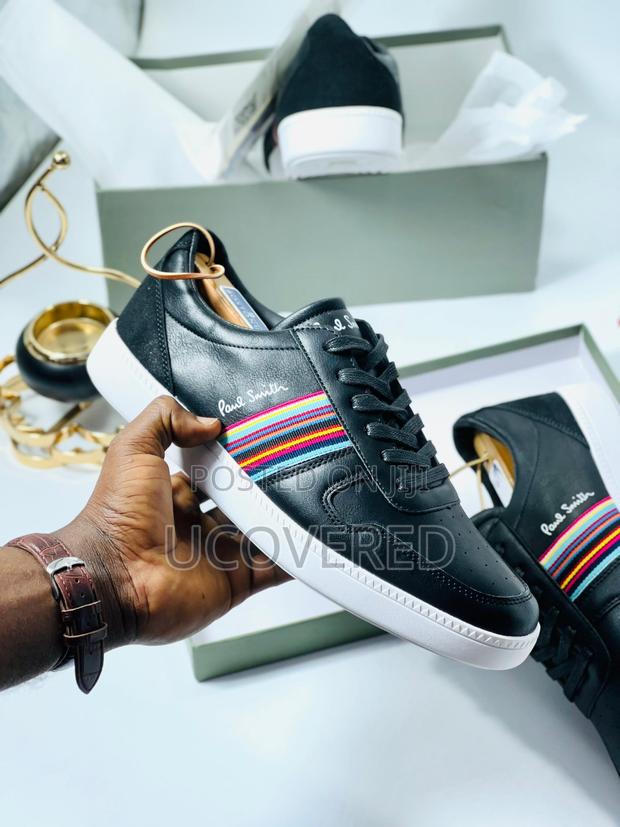 Paul Smith Black and Coloured Strip Sneaker · Photo 1