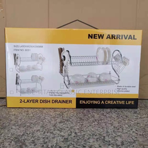 Durable Dourable Layer Dish/Plate Rack - Silver · Photo 1