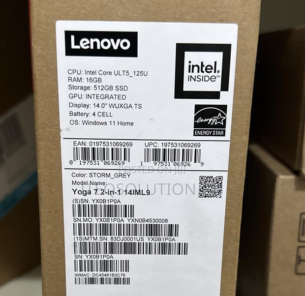 New Laptop Lenovo ThinkPad Yoga 16GB Intel Core Ultra 5 SSD 512GB · Photo 2