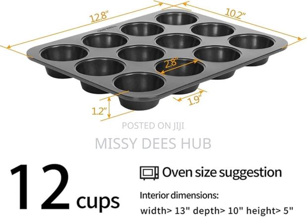 Non-Stick Cupcake Tray - 12 Holes · Photo 6