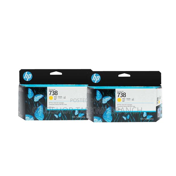 HP 738 130-Ml Yellow Designjet Ink Cartridge · Photo 1