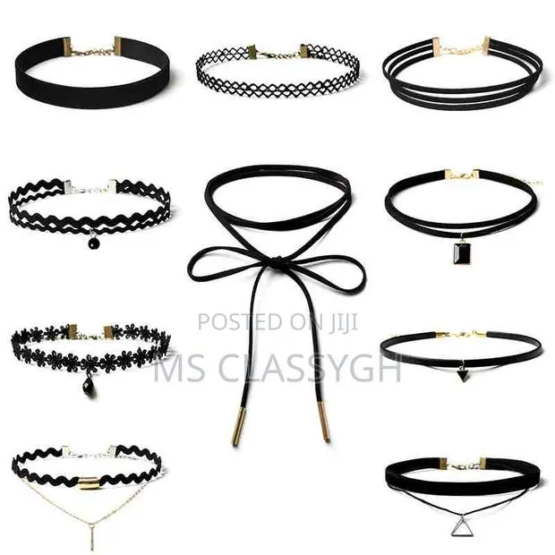 10pcs Leather Chain Necklace Adjustable Choker Tassel Neckla · Photo 1