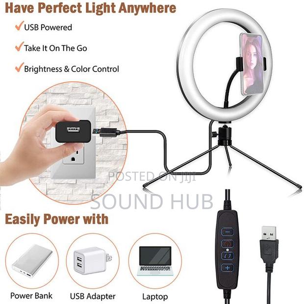 8'' Ring Light Phone Tripod Stand LED Light Selfie · Photo 2
