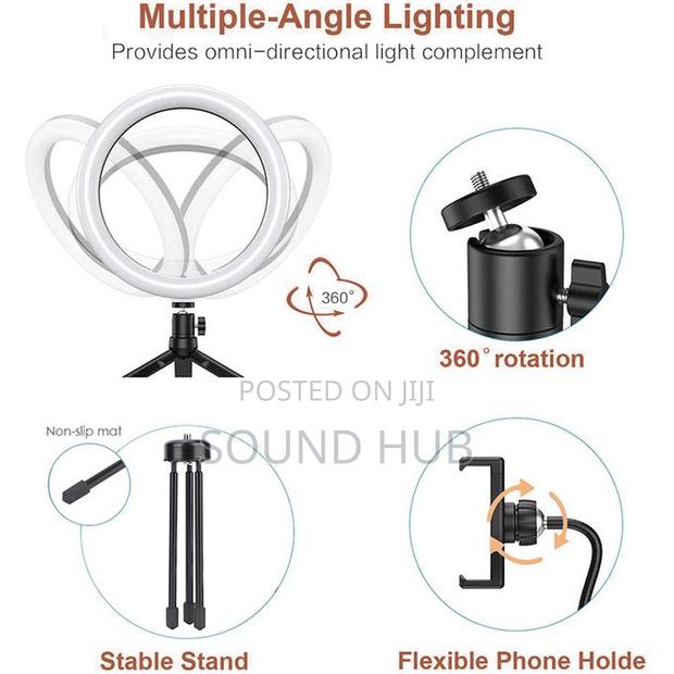 8'' Ring Light Phone Tripod Stand LED Light Selfie · Photo 3