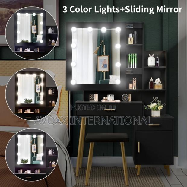 Ktaxon Vanity Table Set Makeup Vanity Desk With Drawers · Photo 2