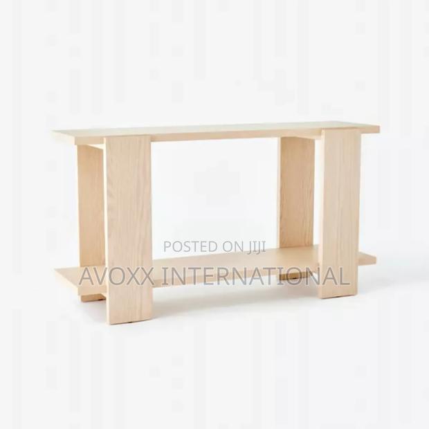 Bleached Oak Console Table Natural Wood - Threshold · Photo 2