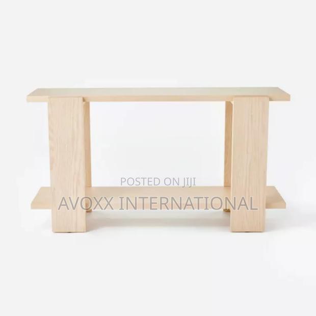 Bleached Oak Console Table Natural Wood - Threshold · Photo 3