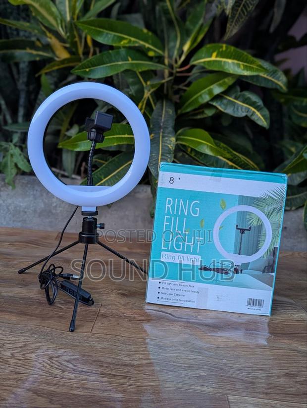8'' Ring Light Phone Tripod Stand Led Light Selfie Stick · Photo 2