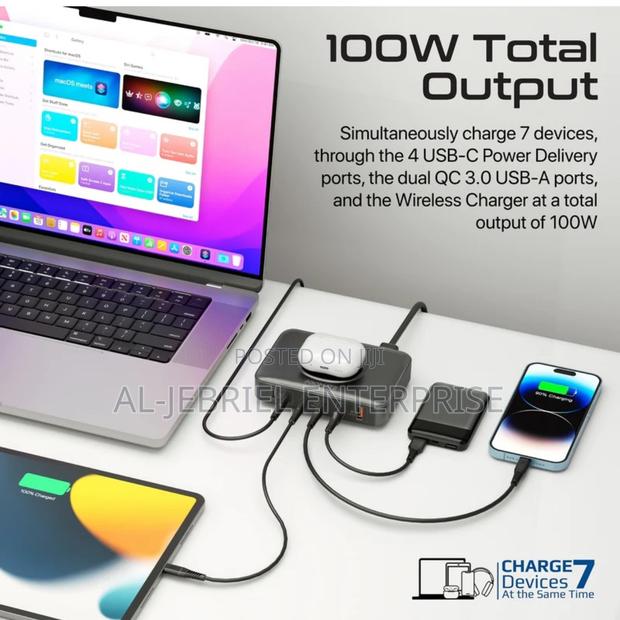 Promate Ganfast 100W Charging Station + 15W Wireless Charger · Photo 2