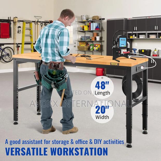VEVOR Adjustable Oak Worktop Workbench M4820 · Photo 3