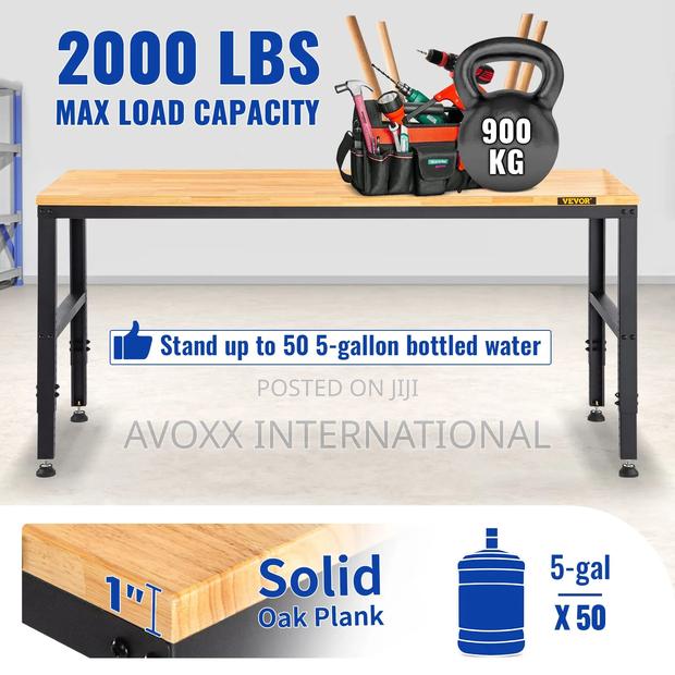 VEVOR Adjustable Oak Worktop Workbench M4820 · Photo 6