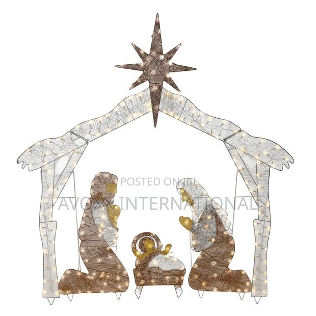 NTC Pre-Lit Nativity Scene, Cool White Lights, LED, 72" · Photo 1
