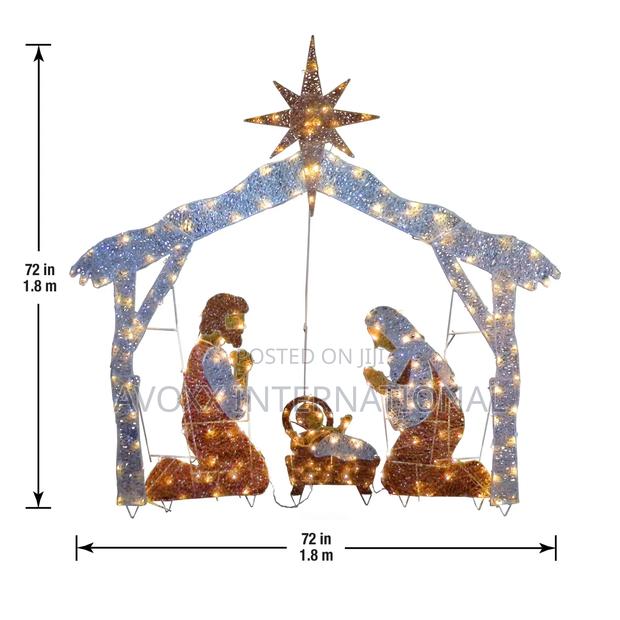 NTC Pre-Lit Nativity Scene, Cool White Lights, LED, 72" · Photo 3