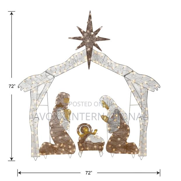 NTC Pre-Lit Nativity Scene, Cool White Lights, LED, 72" · Photo 5