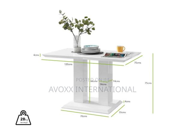 Imperia Modern White High Gloss Dining Table · Photo 7