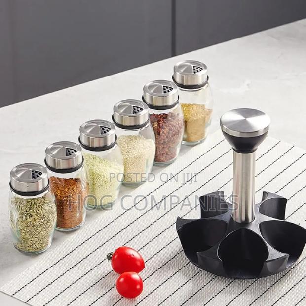 Multifunctional Rotating Spice Rack Glass Organizer · Photo 3