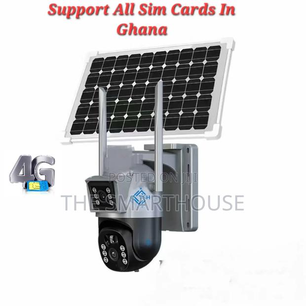 TSH 4g Solar Dual Lens CCTV (Support All Network in Ghana) · Photo 1