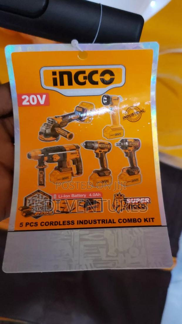 Ingco 5pcs Cordless Industrial KIT 20V +Battery-Ckli2058 · Photo 4