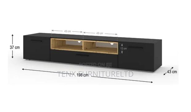 Tv Stand ( Black Matt and Oak Artisan Finish) · Photo 2