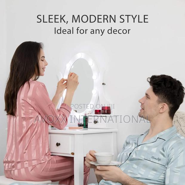 VIVOHOME Makeup Vanity Set W/Led Bulbs,Dressing Table,Stool · Photo 2
