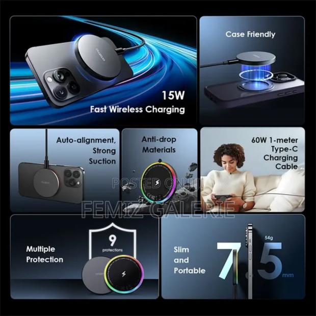 Oraimo Power Dock 15w Magnetic Wireless Charging Pad · Photo 8