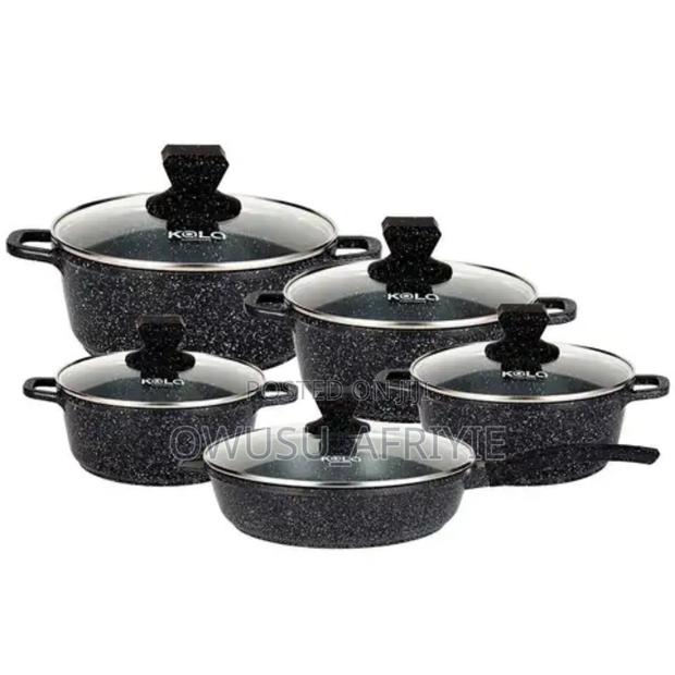 10pcs Kala Nonstick Cookware Set Induction Set Granite · Photo 2