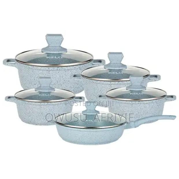 10pcs Kala Nonstick Cookware Set Induction Set Granite · Photo 3
