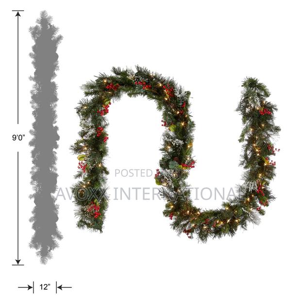 NTC Pre-Lit Artificial Christmas Garland 9ft · Photo 5