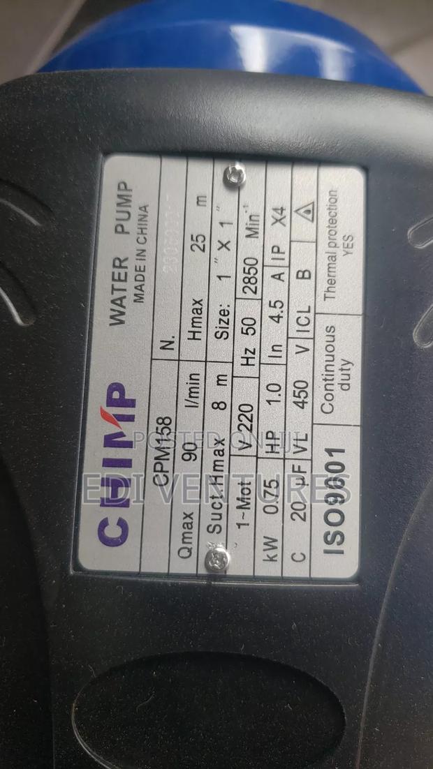 Chimp/ Ecoolmax 1.0hp Water Pump · Photo 3