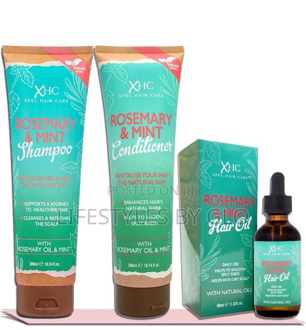 XHC Rosemary Mint Shampoo Conditioner Growth Oil 3pcs · Photo 1