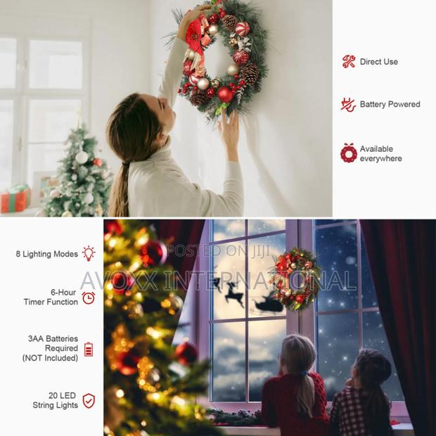 Faux Lighted 16.93'' Wreath · Photo 5