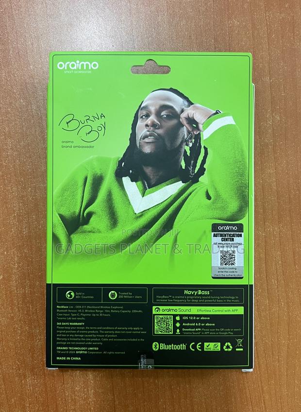 Oraimo Necklace Lite Call Vibrate Wireless Headset | Oeb-311 · Photo 2