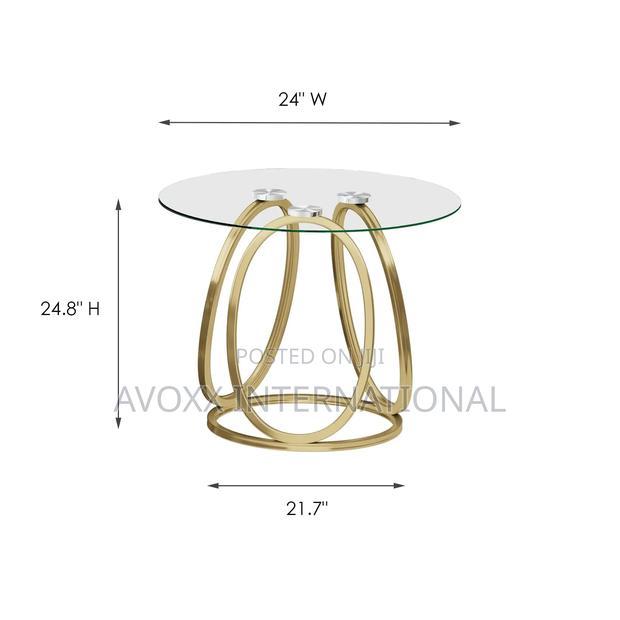 O K FURNITURE Gold End Table, Modern Glass Side Table · Photo 2