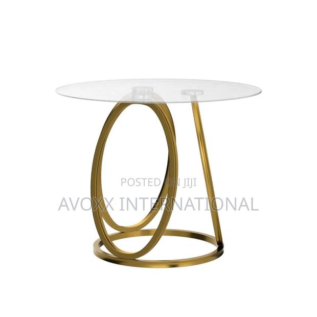 O K FURNITURE Gold End Table, Modern Glass Side Table · Photo 5