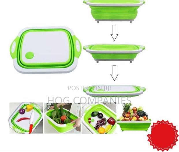 4 in 1 Foldable Kitchen Cutting Board Draining Basket · Photo 1