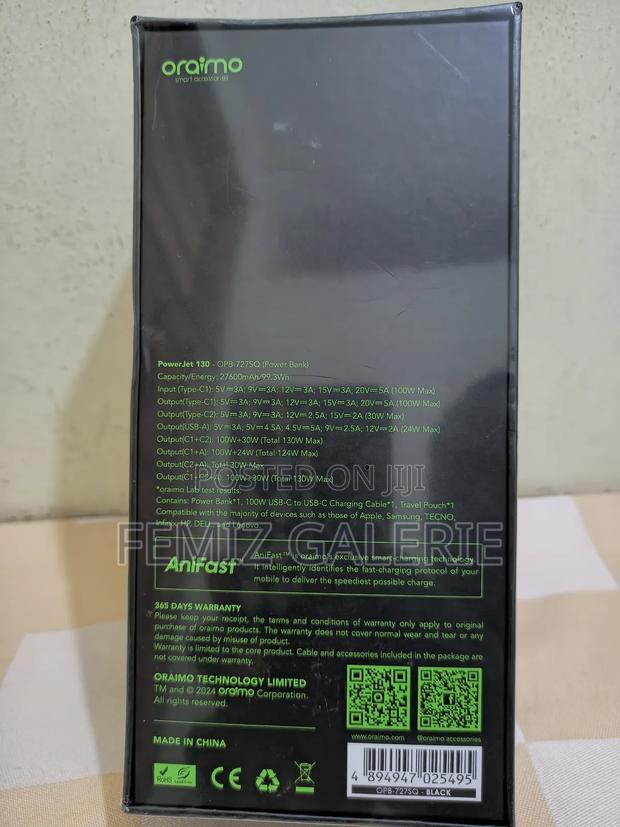 Oraimo Power Jet 130 27600mah 130w Power Bank · Photo 3